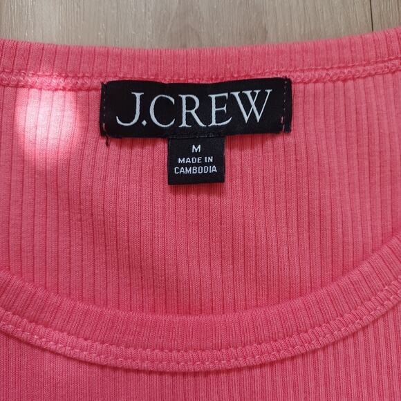 J. Crew Slim Fit Scoop Neck Ribbed Tops Bundle Pink Navy M NWOT - Picture 7 of 11